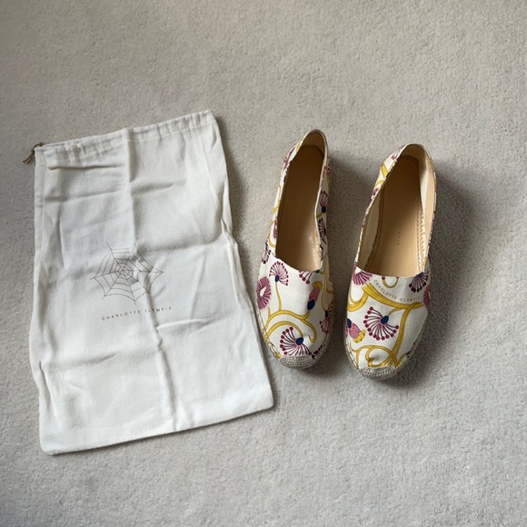 Charlotte Olympia cream Esme Print Espadrilles - Picture 2 of 10